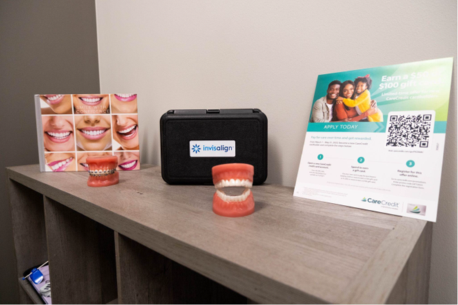 display of dental educational materials